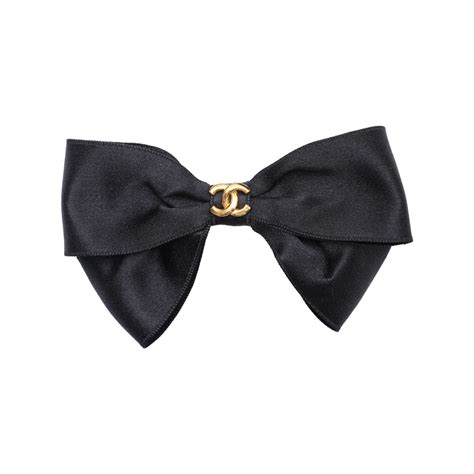 fake chanel hair clips|Chanel bow tie for hair.